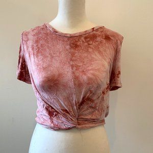 Pink Tie Dye Crop Top